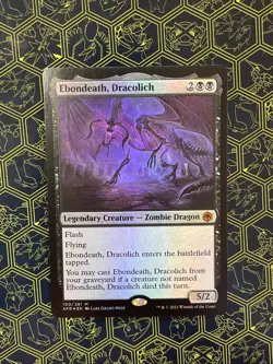 MTG Ebondeath, Dracolich 100/281 Adventures in the Forgotten Realms FOIL 100 - Image 1