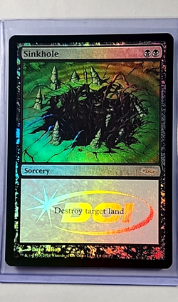 2010 MTG Magic the Gathering JDG Judge DCI Promo Foil #1 Sinkhole LP - Image 1