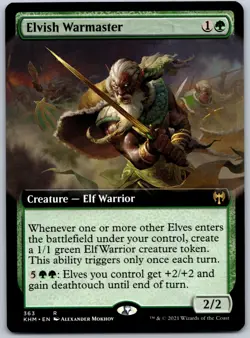 Elvish Warmaster (Extended Art) R Kaldheim 363 NM - Image 1