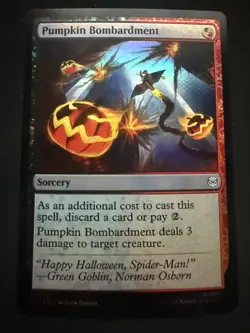 Pumpkin Bombardment 139 SPM Marvel Spider-Man MTG Foil Near Mint - Image 1