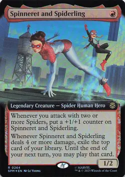 Spinneret and Spiderling (Extended Art) Marvel's Spider-Man Foil - Image 1