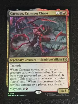 MTG Universes Beyond: Spider-man Carnage, Crimson Chaos Foil 0125 NM Rare - Image 1