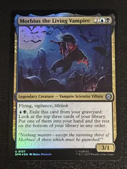 MTG Universes Beyond: Spider-man Morbius the Living Vampire Foil 0137 NM - Image 1