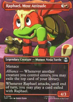 Raphael, Most Attitude (Borderless) U Teenage Mutant Ninja Turtles 199 NM - Image 1
