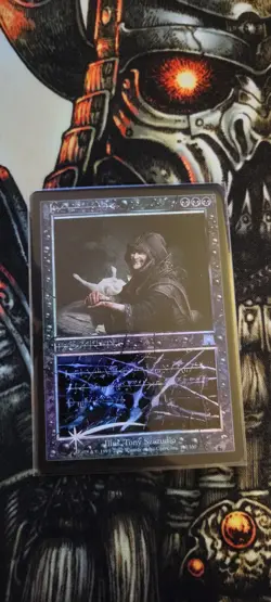 MTG ALTER: Dark Prophecy, by CreationsbyCha. Full art alter/old border foil peel - Image 1