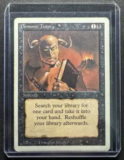 Rare Demonic Tutor Revised Magic: The Gathering LP Excellent Condition MTG - Image 3