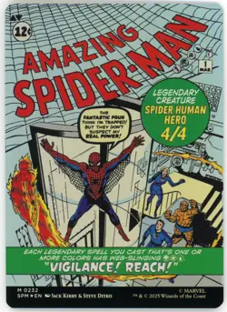 Peter Parker M 0232 Borderless Marvel's Spider-Man Foil Mtg Magic The Gathering - Image 2