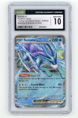 2023 Pokemon Suicune EX Deck #010/034 CGC 10 GEM (KD) - Image 1