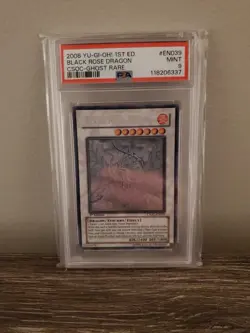 Yu-Gi-Oh! Black Rose Dragon Crossroads/Chaos 1st Ed Ghost Rare CSOC-EN039 PSA 9 - Image 1