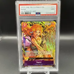 2025 ONE PIECE PRB02-PREMIUM BOOSTER ALTERNATE ART #012 NAMI PSA 9 - Image 1