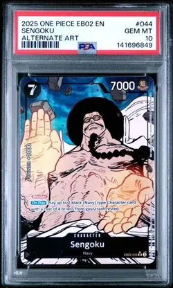 2025 ONE PIECE EB02-EXTRA BOOSTER -ANIME 25TH COLL- ALTERNATE ART SENGOKU PSA 10 - Image 1