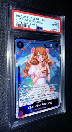 One Piece • Charlotte Pudding OP11-070 Alt Art - A Fist Of Divine Speed • PSA 10 - Image 2