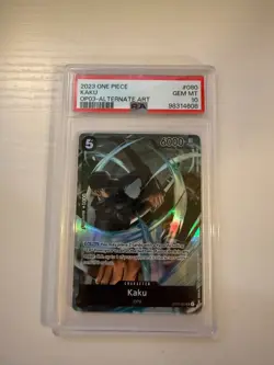 2023 One Piece TCG Pillars Of Strength OP03-080 Kaku Alternate Art PSA 10 - Image 1