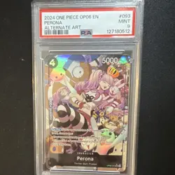 One Piece Perona OP06-093 Wings of the Captain Alternate Art Foil SR PSA 9 - Image 1