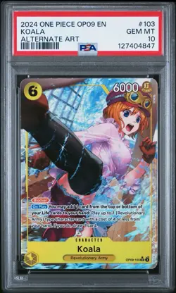 2024 One Piece Koala Op 09-103 Alternate Art Psa 10 English - Image 1