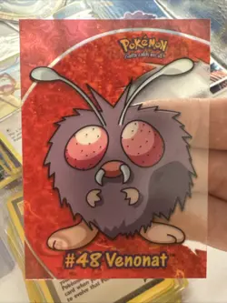 Venonat Topps Chrome Pokemon TV Animation Edition Clear Chase Cards #PC6 2000 - Image 1