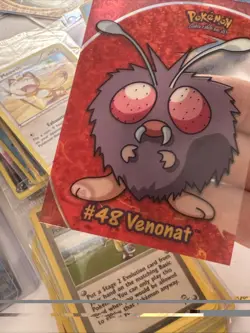 Venonat Topps Chrome Pokemon TV Animation Edition Clear Chase Cards #PC6 2000 - Image 2