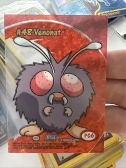 Venonat Topps Chrome Pokemon TV Animation Edition Clear Chase Cards #PC6 2000 - Image 4