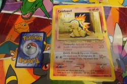Jumbo Pokemon 1st Partner Pack Cyndaquil Card 57/111 25th Celebrations Johto NM - Image 1