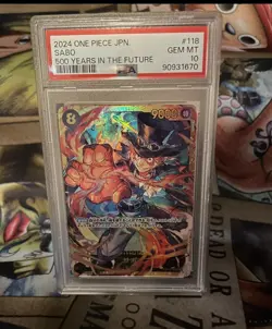 PSA 10 One Piece Card OP07-118 Sabo SEC - Image 1