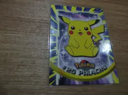 Pikachu #25 Topps Black Label Non Foil Pokemon Card LP Crease - Image 1