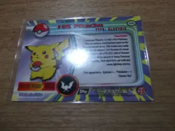 Pikachu #25 Topps Black Label Non Foil Pokemon Card LP Crease - Image 3