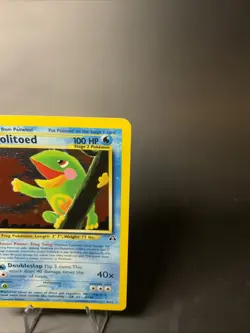 Politoed 8/75 Holo Rare With Swirl Neo Discovery Creased Vintage Pokemon Card - Image 2