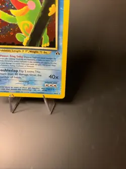Politoed 8/75 Holo Rare With Swirl Neo Discovery Creased Vintage Pokemon Card - Image 3