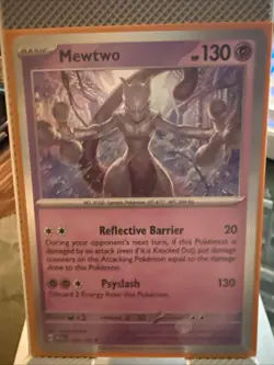 Pokemon Mewtwo 150/165 Reverse Holo Rare Scarlet & Violet Card NM Condition - Image 2
