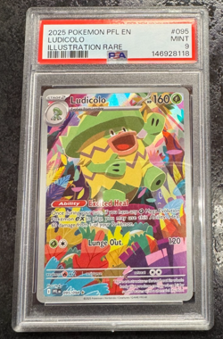 2025 Pokemon PFL EN Ludicolo #095 Illustration Rare 💎 PSA 9 Mint Graded Card - Image 1