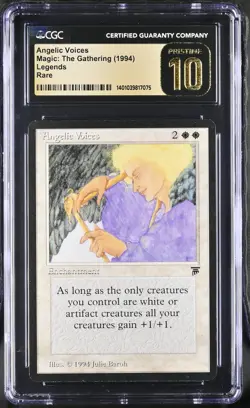 ANGELIC VOICES Legends Rare CGC 10 Pristine MTG [Nostalgium] - Image 1