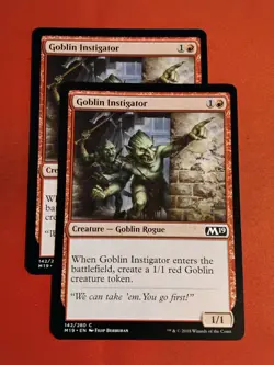 Goblin Instigator #142 Core Set 2019 M19 Magic MTG (x2) Unplayed Mint+ - Image 1