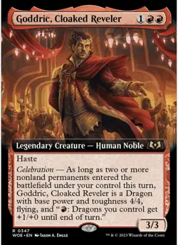 Goddric, Cloaked Reveler (Extended Art) 347 MTG NM - Wilds of Eldraine - Image 1