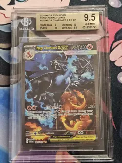 Pokemon TCG Mega Phantasmal Flames #125 Mega Charizard X ex SIR BGS 9.5 GEM ++ - Image 1