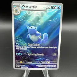 Pokemon TCG Wartortle 171/165 Scarlet & Violet 151 Illustration Rare Card - Image 1