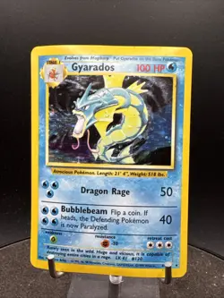 Gyarados 6/102 Holo Rare Base Set Pokemon Card WOTC - Image 1