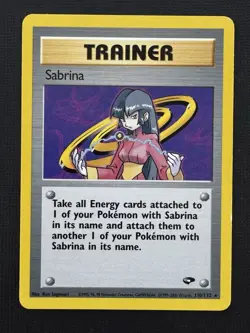 Pokemon Sabrina 110/132 Gym Challenge Trainer Regular Rare Wizards Unlimited - Image 1