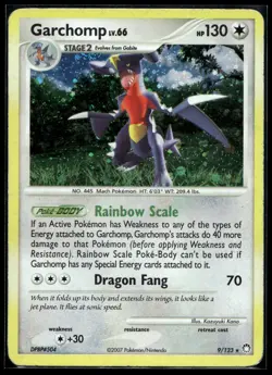 2007 Pokemon Mysterious Treasures 9 Garchomp Holo LP - Image 1