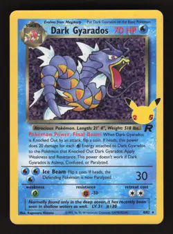 Dark Gyarados 8/82 Pokemon Celebrations Classic Collection Holo Card - Image 1