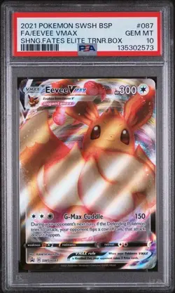2021 POKEMON SWSH BLACK STAR PROMO #087 EEVEE VMAX SHINING FATES ETB PSA 10 - Image 1