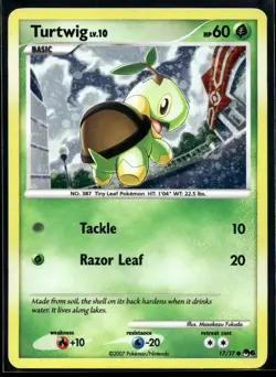 2007 Pokemon POP Series 6 17 Turtwig Holo LP - Image 1