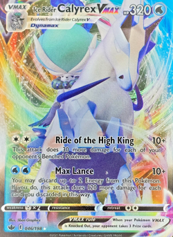 Ice Rider Calyrex VMAX 046/198 Chilling Reign Ultra Rare Full Art Pokemon NM - Image 1