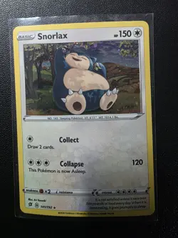 Snorlax 141/192 Rebel Clash Cosmos Holo Rare SWIRL Pokemon TCG NM - Image 1