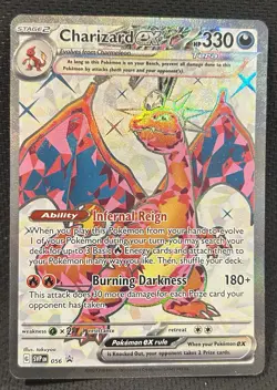 Pokemon TCG S&V Obsidian Flames Charizard EX #056 Holo Black Star Promo - Image 1
