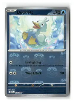 Ducklett 025/086 MASTERBALL HOLO Common White Flare Pokemon Near Mint - Image 1