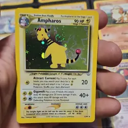 Pokemon Ampharos Neo Revelation Holo Rare Card 01/64 90 HP Stage 2 - 2000 - Image 1