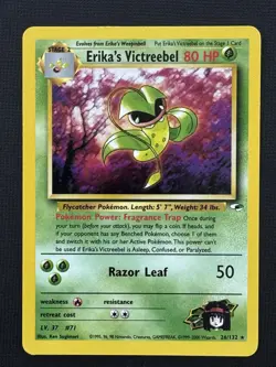 Pokemon Erika's Victreebel 26/132 Gym Heroes Unlimited Rare 80HP Stage 2 Regular - Image 1