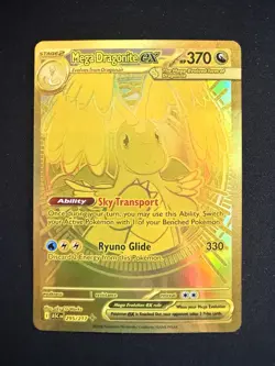Mega Dragonite Ex 295/217 GOLD HYPER RARE POKEMON ASCENDED HEROES NM - Image 1