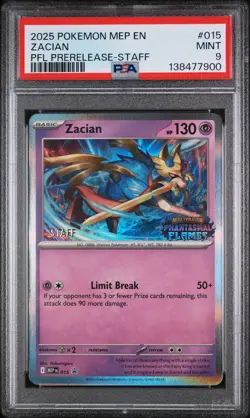 2025 Pokemon Phantasmal Flames Prerelease Staff Promo PSA 9 Set Of 4 - Image 4