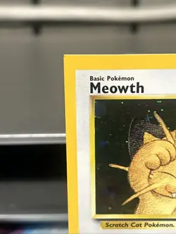 Pokemon Meowth Black Star Promo Holo #52 WOTC 10/53 Square Cut Error With Swirl - Image 4